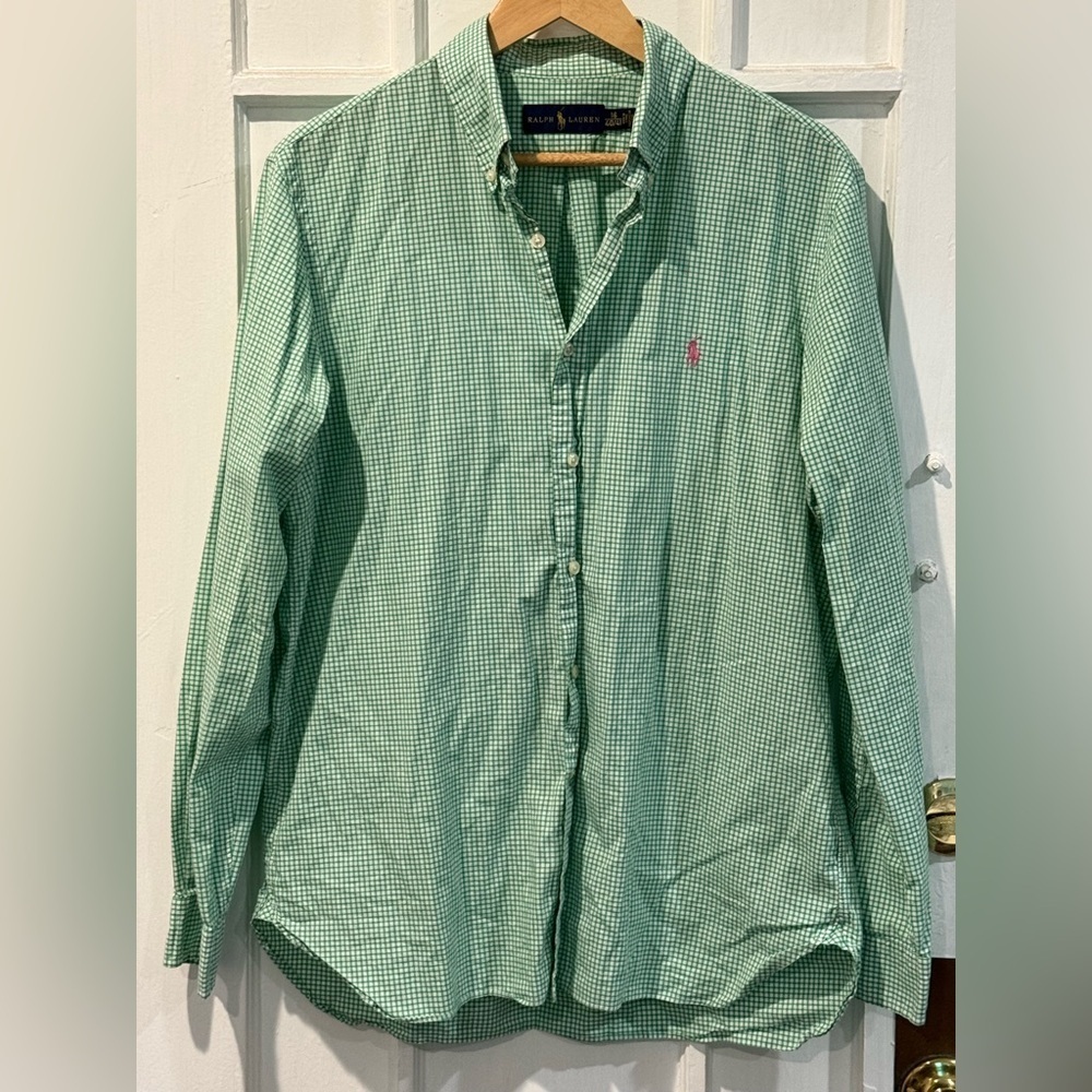 Ralph Lauren Green Plaid Men's Shirt